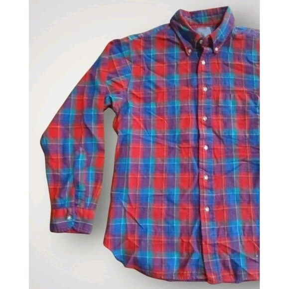 Vintage Sir Pendleton Virgin Wool Button-Up Tartan Plaid Boys Size L USA Made - Picture 2 of 8